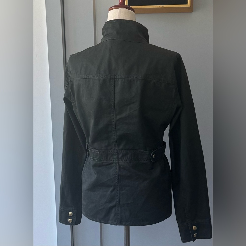 J. Crew Factory Olive Resin Coated Utility Jacket - Picture 8 of 12